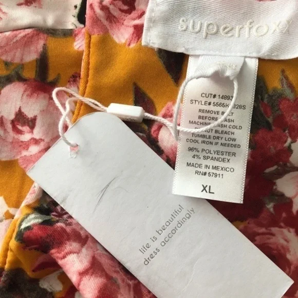 Mustard Floral Dress - NWT - Picture 9 of 9